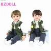 Stuffed Plush Animals 60 CM Silicone Reborn Boy Doll For Girl Toddr Babies Dress Up Boneca Birthday Gift Child Play House Bedtime Toy L240322