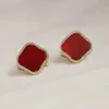 multiple colors designer earring mother of pearl Earring High Quality clover Earring for Women Classic Fashion Mini Earrings affordable luxury jewelry gift