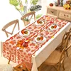 Table Cloth 1PC Decorative Harvest Festival Tablecloth Dining-table Fall Restaurant Decor Lace Exquisite Durable