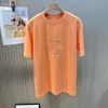 2024Summer 3D Embossed T-shirt Men Women Cotton T Shirt Letter High Quality Short Sleeve Round Neck Casual Short Sleeve