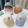 Ball Caps Kinderen Baseball Cap Mode Zomer Meisje Jongen Beer Verstelbare Kinderhoeden Borduren Snapback Vizieren Baby Trucker