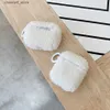 Accessori per auricolari Airpods 2 Cover Winter Warm Peluche Auricolari Cover per AirPods Pro Custodia di lusso Tinta unita Peluche Custodie calde Soft TPU Airpods CaseY240322