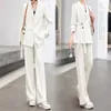 2023 Winter Womens Blazer Set Professional Elegant Office Suit and Pants 2 Piece Busines Trouser Suits 240315