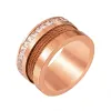 Luxe vierkante strass Romeinse cijfers ringen klassieke 14k geel gouden draad punk ring voor mannen vrouwen bruiloft sieraden geschenken