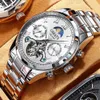 Live Broadcast of the New Hollow Large Dial for Men's Fully Automatic Waterproof Steel Belt Watches