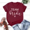 T-shirt da donna Addio al nubilato Team Bride T-shirt Wedding Party Ulzzang T-shirt Cato Womens Short Top 240323