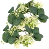 Decorative Flowers 2 Pcs Candlestick Garland Small Wreath Pillar Holder Artificial Leaf Rings Spring