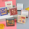 Kalender 2024 Mini Desk Calendar Office School Supplies Calender Desk Record Time Kalender Monthly Planner Desk Accessories Decoration Y240322