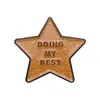 Эмалированная булавка «Doing My Best» со звездой на заказ, металлический значок золотого цвета, брошь на рюкзаке, рубашка, ювелирные изделия с лацканами, аксессуары, подарки для друзей и детей