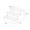 Kitchen Storage 3-tier Display Stand Acrylic For Food Toy Figure Cupcake Dessert Shelf Organizer Risers Home