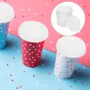 Tasses jetables Paires en papier tasse couvercle lites à boire el ktv couvercles tops anti-toussiér couvercles de café pour tasses à tasse de café avec des tasses en verre avec