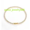 Plated Jewelry Tennis Bracelet Tennis Chain Bracelet Gold 925 Sterling Silver with Cubic Zirconia High Quality Hiphop Zircon