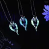 Chaînes X7YA Mode Lumineux Wolf Pendentif Collier Glow In The Dark Long Animal Pull Chaîne Bijoux