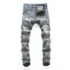 Jeans concepteurs 2024 Spring and Automne Broken Hole Elastic Water Wash Racing Feet Night Club Fresh D2 Pants