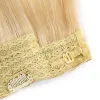 Pièce Extensions de cheveux humains Clip dans les cheveux longue ligne de poisson droite avec pince une pièce Halo Extensions de cheveux Remy cheveux humains couleur blonde
