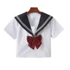 Uniformes scolaires de Style japonais S2XL pour filles, Costume de la marine pour femmes, Costume JK Sexy, chemisier de marin, ensemble jupe plissée, 240315