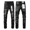 Designer Mens violet jeans DSQUARE Jeans ksubi jeans Hommes D2 Jean vrai jeans Street Trend Zipper Chaîne Décoration Ripped Rips Stretch Denim jeans