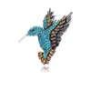 Rhinestone Hummingbird Brooches Women Men Vintage Animal Brooch Pins Gifts