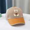 Ball Caps Kinderen Baseball Cap Mode Zomer Meisje Jongen Beer Verstelbare Kinderhoeden Borduren Snapback Vizieren Baby Trucker