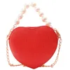 Bolsas de ombro para crianças, bolsa única em formato de coração, pacote mensageiro pai-filho, pulseira de fada, cor sólida, pacote de lazer