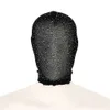 2024 Nowy czarny koronkowy unisex seksowna głowa Bling w kolorze diamentowym okładka twarzy do cosplay impreza piłka maska ​​nagłówka