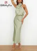 Satin Silk Women Dresses Sexy Evening Party Sleeveless Off Shoulder Bodycon Elegant Maxi Dresses for Women 2024 Summer Wedding 240315