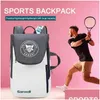 Outdoor Bags Holds 3 Rackets Tennis Backpack Large Capacity Badminton Bag For Tennis/Pickleball/Badminton/Squash Sports Drop Delivery Ot6Or