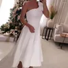 Casual Kleider Frühling Sommer 2024 Sexy Diagonal Kragen Bogen Kleid Mode Ärmellose Urlaub Party Frauen Dame Solide Club Bankett