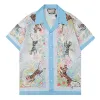 Mens Designer skjortor Summer Fashion Hawaii Floral Print Casual Shirt Men Women Casual Short Sleeve Beach Shorts Tvådelad kostym