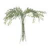 Decorative Flowers 30 Pcs Artificial Plant Decoration Fake Salix Leaves Stems Plants Flower Arrangement Plastic