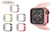 Premium lyxig hudskal för Apple Watch 4 5 44mm 40mm Series 1 2 3 38mm 42mm för IWatch Diamond Protective Case7771166