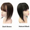 Toppers 30 cm Toppers à cheveux pour les femmes aux cheveux minces Real Human Human Hair Lace Pu Base With Bangs Toppers Hair For Women Clip dans Hair Toppers