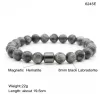 Naturstein Armband Magnetische Therapie Armband Lava Stein Türkis Tigerauge Hämatit Perlen Armband Für Frauen Männer Armreif ZZ