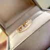 Linage Diamond ring S925 puur zilver licht luxe stijl hoogwaardig gevoel verguld 18K rose goud gestapelde ring paar ring cadeau