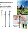 Sticks Folding Walking Sticks Hiking Trekking Poles Trail Ultralight 4 Section Adjustable Canes Aluminum Alloy Outdoor Walking Sticks