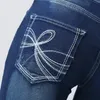 Damesjeans Afslankende Double Breasted Hoog getailleerde geborduurde Sweet Curve-broek Esthetische Koreaanse stijl Baggy