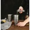 Geek Etched Bartender Kit Набор шейкеров для хвоста - 7 предметов, инструменты для травления из нержавеющей стали с бостонским шейкером, барной ложкой, хвостовым мадлером, двойным джиггером, ситечком для хвоста, льдом