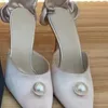 Mulheres sandálias de salto alto pontiagudo pérola flor senhoras stiletto fábrica feminino sapatos de festa de salto alto hotsale senhoras sandália