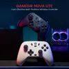 Kontrolery gier joysticks Nowy gameir Nova Lite Gaming Controller bezprzewodowy gamepad na PC Steam iOS i przełącz z efektem Hall Joysticky240322