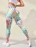 Damesjeans Nieuwe 3D-geprinte tie-dye sportbroek voor dames naadloze benen hoge taille fitnessbeen duwen gymkleding oefening en nauwsluitendL2403