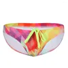 Underpants Sexy Man Swimming Swim Trunks Low Waist Briefs Breathable Knickers Underwear Fashion Printed Quick-Drying Panties Swimsuit