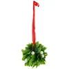 Flores decorativas lâmpadas de visco simulação planta bola ginkgo adorno artificial interior ornamento plantas parede prop natal