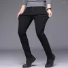 Men's Jeans Slim-Fit Korean Version Casual Black Stretch Straight-Legged Trousers