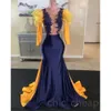 Aso Ebi Lace Arabic Mermaid Prom Dresses Satin Sexy Evening Formal Party Second Reception Birthday Bridesmaid Gowns Dress Vestidos De Noche Femme Robes