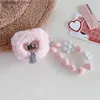 Earphone Accessories Pink Furry Heart Case for AirPods Pro 2 Cover Cute Wireless Earphone Protective Cover for AirPods 1 2 3 Pro 2 Case with KeychianY240322