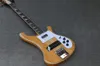 Ricken 4003 Electric Guitar, Bass Guitar, Basswood Body, Burlywood Color, Rosewood Fretboard, 4 Strings,the whole body