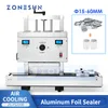 ZONESUN Induction Alunminum Foil Sealing Machine for Plastic Bottles Flat Cap Pointed Mouth Top Cap Continuous Induction Sealer Packaging Machine ZS-FS2200
