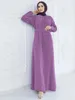 Vêtements ethniques Eid Party Robe Abaya pour femmes Ramadan Lace-up Caftan Robes musulmanes Largo Kaftan Islam Dubaï Robes longues arabes Robe 2024