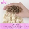 Extensions Nano Rings Hair Extensions Real Human Hair Water Wave Platinum 60# Fusion Micro Beads Curly Hair 0.8g/Pc Microlinks Natural Hair