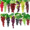 Flores decorativas pendurado uvas artificiais diy frutas plástico falso frutas para casa decoração do jardim natal festa de casamento suprimentos